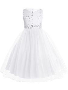 Mädchen Prinzessin Kleid Gr. 140 Cm Abendkleid Festlich Hochzeit Partykleid Spitzenkleid Kleidung Festzug Brautjungfern Kleid