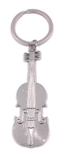 Onwomania Schlüsselanhänger Geige Violine Bass Cello Gitarre Metall Anhänger Charm