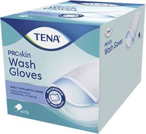 Mycí rukavice TENA s fólií (175 ks)
