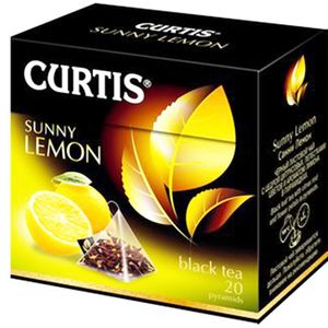 Curtis schwarzer Tee Sunny Lemon 20 Pyramidenbeutel Pyramid Tea Zitrone
