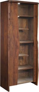 MASSIVMOEBEL24 Vitrine Akazie 81x45x204 braun lackiert PURE ACACIA #207