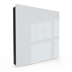 Dekor-Schlüsselkasten, Magnetpinnwand und Memoboard mit Glasfront Motiv Weisser Hintergrund, Türanschlag:Rechts