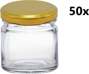 Varné sklo 40 ml číre 50 ks VČETNE ZLATÝCH LIPOV, počet kusov v balení: 50