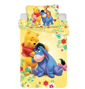 Disney Baby Kinder Bettwäsche Winnie Pooh gelb bunt135x100 60x40