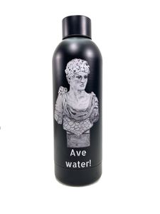 Ave Water Trinkflasche 800ml Edelstahl | Sportflasche mit Cäsar Kaiser Rom | Auslaufsicher & Leicht | Wiederverwendbar Wasserflasche für Büro, Schule
