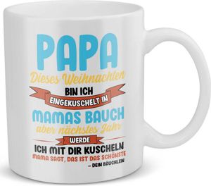 22Feels Weihnachten Schwangerschaft Geschenk Männer Dad To Be Du Wirst Papa Tasse Werdender Vater Vatertag Geburtstag Babyshower Babypary Kaffeetasse Haferl