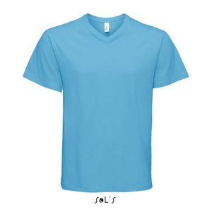 V-Neck Herren Kurzarm T-Shirt Victory - Farbe: Aqua - Größe: 3XL