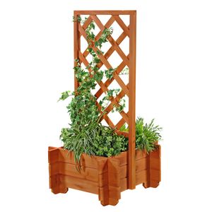 Mucola Rosenbogen Pflanzkübel Pergola Spalier Braun Rankhilfe Blumenkübel Torbogen Holz Rankgitter Rankgestell Gartenbogen Gartenn Kletterhilfe