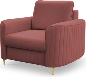 DomoHome Štýlové kreslo LAREN Moderné s kovovými nohami Plne čalúnené operadlo PUR pena pre maximálne pohodlie Veľkosť: 100x85x94cm Farba: BURGUNDY