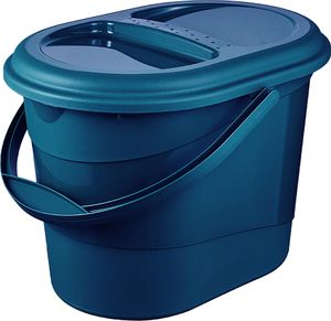keeeper  1180467900000 keeeperAbfalleimer "elsa", mit Deckel, oval, eco-blue