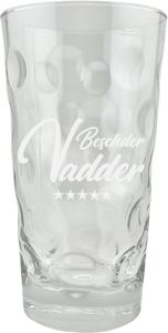 Beschder Vadder Dubbeglas 0,5 L - Das Schorleglas für den besten Pfälzer Vater,  Aufdruck milchig (frozen)