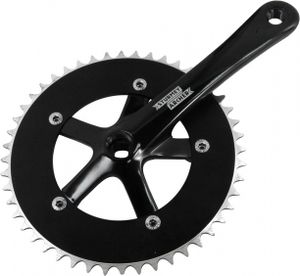 Sturmey Archer kľuková sada FCT2x 1-speed 42 - 48 zubov singlespeed, farba:čierna, zuby:46 zubov