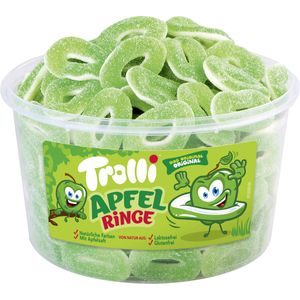 Trolli Sour Green Apple Rings Foam Gum Guma owocowa 150 sztuk 1200g