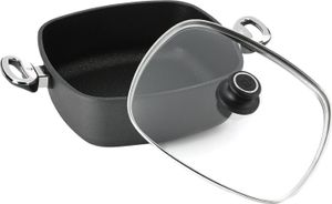 BAF Viereckbräter "Gigant Newline" 28*28cm mit Glasdeckel, Induktion