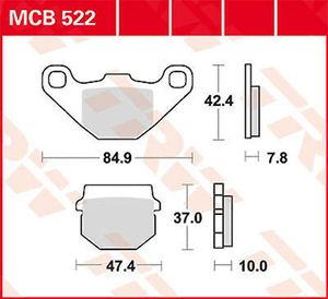 Klocki hamulcowe kpl. TRW MCB522