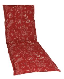 GO-DE Textil, Liegenauflage Rollliege, Einzelauflage, Farbe: rot, Maße: 190 cm x 60 cm x 6 cm, Rueckenhoehe: 72 cm