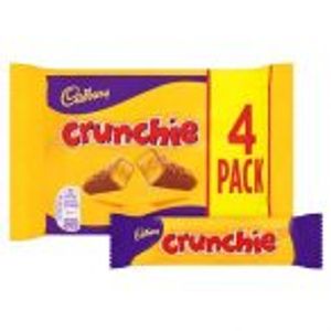 Cadbury Crunchie 4er-Pack 4 x 26,1g (104,4g) Honigwabe umhüllt von Schokolade