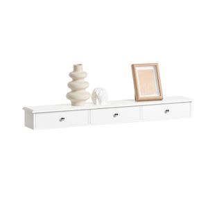 SoBuy® Wandschrank mit 3 Schubladen,Hängeschrank,weiß,FRG43-L-W