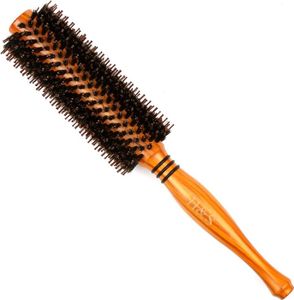 H&S Rundbürste zum Föhnen und Stylen - 50mm Rund - Natürliche Damen & Herren Haarbürste aus Holz mit Wildschweinborsten für voluminöses Haar und den H&S Rundbürste zum Föhnen und Stylen - 50mm Rund - Natürliche Damen & Herren Haarbürste aus Holz mit Wildschweinborsten für voluminöses Haar und den