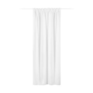 JEMIDI Vorhang blickdicht 140x250cm - Gardine mit Kräuselband Universalband - 100% Polyester Schal lang für Wohnzimmer Schlafzimmer - weiß