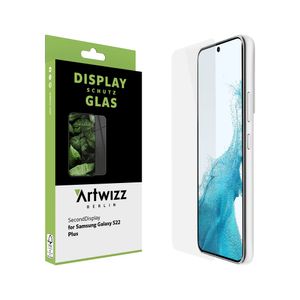 ARTWIZZ SecondDisplay für Samsung Galaxy S22 Plus - Displayschutz aus Sicherheitsglas mit 9H Härte - Hüllenfreundlich