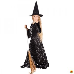 Boland - Kostüm Set Magische Hexe für Kinder, langes Kleid mit Hut, Faschingskostüm für Karneval, Halloween oder Mottoparty