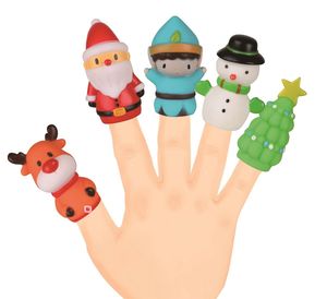Sunflex Fingerpuppen Weihnachten | Fingertier Handpuppen Motorik Kinder Finger Fingerspiel