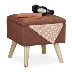 relaxdays Hocker mit Stauraum 10029605_93 braun