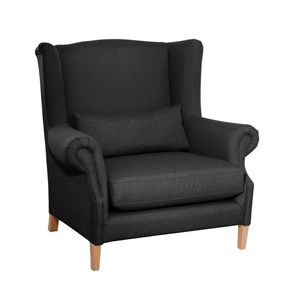 Max Winzer Harvey Big-Sessel - Farbe: schwarz - Maße: 115 cm x 95 cm x 117 cm; 30001-1100-1645240-F01