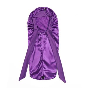 INF Satin Schlafhaube mit Schleife, weiche Schlafmütze für Damen Violett