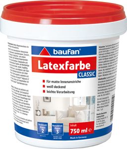 Baufan Latexfarbe classic 750 ml weiß