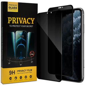Privacy Schutzfolie für iPhone X / XS Glas Sichtschutz Anti-Spy Glasfolie 2 Stück