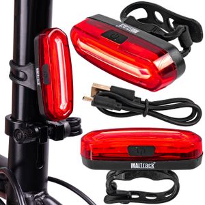 Maltrack LED zadné svetlo | USB nabíjanie | 4 režimy svietenia | 360 zadné svetlo pre bicykle | 120 LM | Vodotesné