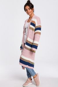BeWear Strickjacke für Frauen Vagan BK036 rosa-weiß S/M