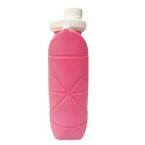 ["600ml Faltbare Wasserflasche Auslaufsicheres Silikon Tragbare Wasserflaschen Für Reisen Camping Wandern Draussen, Rosa"],