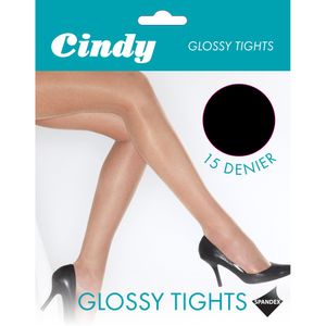 Dámské lesklé punčochové kalhoty Cindy, 15 denier LW102 (Medium) (Black)