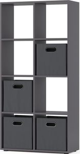 Vicco Dělicí stěna Scutum, 72 x 143 cm se 4 skládacími boxy, Šedá