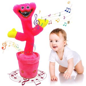 Sprechender Kaktus Plüschtier, tanzender und singender Kaktus, interaktives Babyspielzeug mit elektronischer sprechender Aufnahme Huggy Wuggy (Rosa)