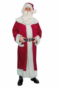 Herren Kostüm Weihnachtsmann Mantel weinrot Weihnachten