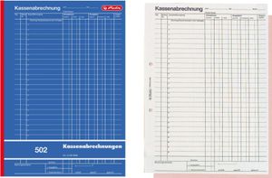 Herlitz Kassenbuch 502 882415 A4 Blaupap Durchschlag 2x50 Bl.