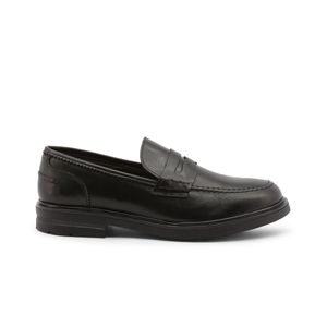 Duca di Morrone Herren Mokassins Halbschuhe Herrenschuhe Markenschuh, Slip-On, Größe:EU 42, Farbe:Schwarz