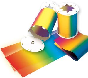 folia Regenbogen-Transparentpapierzuschnitte 220 x 510 mm (25 Bögen)