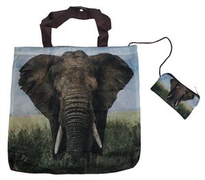 Einkaufstasche Elefant, Wildtier Einkaufstaschen Falttaschen Stofftasche Stofftaschen Tiere