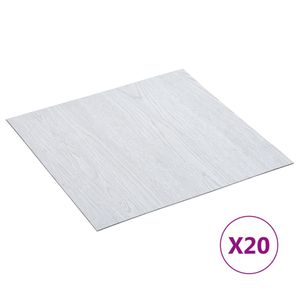 vidaXL PVC dlaždice samolepiace 20 ks 1,86 m² biela