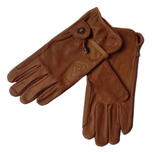 Scippis Leder Handschuhe für Biker, Reiter und Outdoorfans Braun