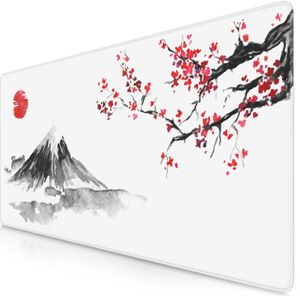 Titanwolf Herná podložka pod myš XXL, 900 x 400 x 3 mm, podložka na stôl, umývateľná, protišmyková zadná strana, rýchlosť a presnosť, Ink Sakura 4