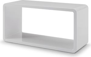 SalesFever Regal-Element rechteckig | 90 x 45 cm | MDF Holz in Hochglanz lackiert | B 90 x T 35 x H 45 cm | weiß