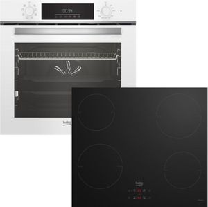 Herdset Beko Backofen SteamShine® Teleskopauszug + Induktionskochfeld Timer autark 60cm