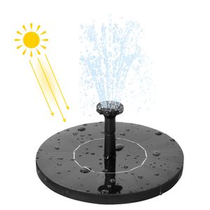 TRMLBE 1.4W Solar Springbrunnen Teich Brunnenpumpe Solarpumpe für Garten, Vogel-Bad, Wasserspiel Dekoration (Rund)