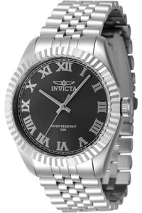 Invicta Specialty 47396 Herren armbanduhr - Quarzuhrwerk - Edelstahl mit schwarzen zifferblat - 43mm